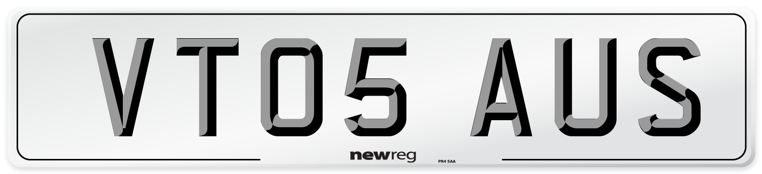 VT05 AUS Number Plate from New Reg